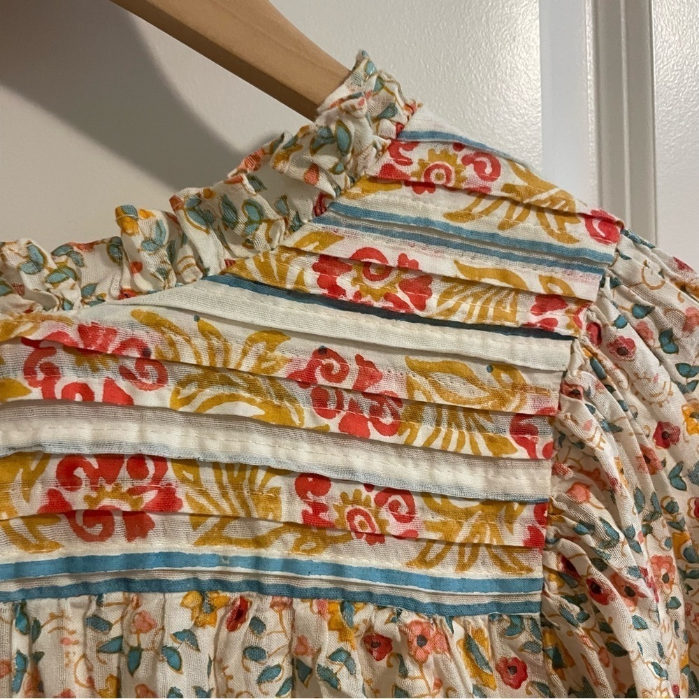 NWT Cleobella Dallas Floral Mini Dress in Carnation Print Cream Boho Size Small - Picture 9 of 16